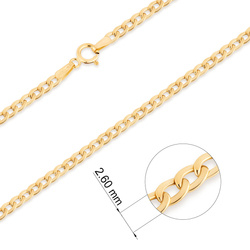 Złoty Łańcuszek pr. 585 Pancerka szer. 2,6 mm ZL035