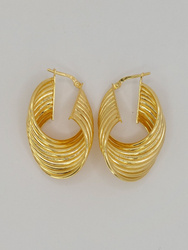 Kolczyki srebrne pr. 925 pozłacane KPS07