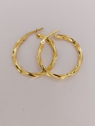 Kolczyki srebrne pr. 925 pozłacane KPS17