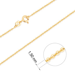 Złoty Łańcuszek pr. 585 Rolo szer. 1,5 mm ZL022