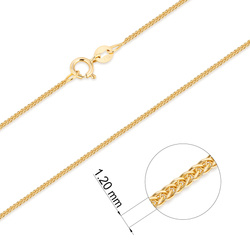 Złoty Łańcuszek pr. 585 Lisi ogon szer. 1,2 mm ZL038