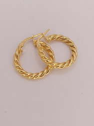 Kolczyki srebrne pr. 925 pozłacane KPS10