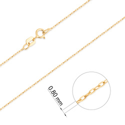Złoty Łańcuszek pr. 585 Ankier szer. 0,8 mm ZL009