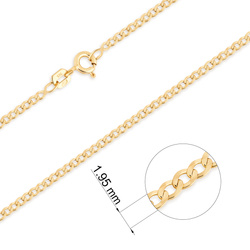 Złoty Łańcuszek pr. 585 Pancerka 035 szer. 1,95 mm ZL024