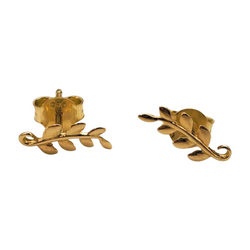 Złote kolczyki pr. 585 listek