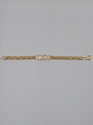 Złota bransoletka czarny kot cyrkonie KOT3 pr.585