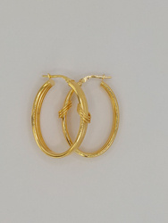 Kolczyki srebrne pr. 925 pozłacane KPS06