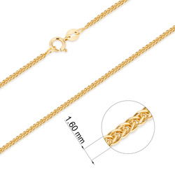 Złoty Łańcuszek pr. 585 Lisi Ogon szer. 1,6 mm ZL028