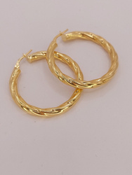 Kolczyki srebrne pr. 925 pozłacane KPS12