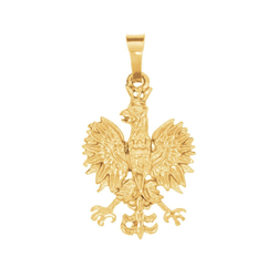 Złota zawieszka patriotyczna pr. 585 Orzeł w koronie średni ZZ302