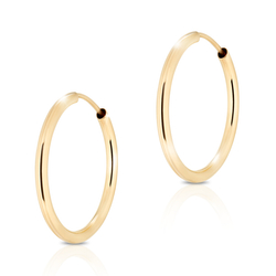 Złote kolczyki pr. 585 koła kółka średnica 29 mm ZA113