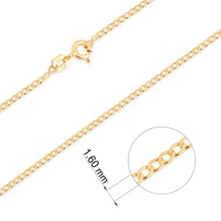 Złoty Łańcuszek pr. 585 Pancerka szer. 1,60 mm 040 ZL025