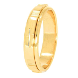 Różaniec złoty na palec obrączka różańcowa dziesiątek obrotowy złoto pr. 585 ZRP03