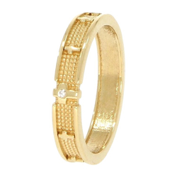 Różaniec złoty na palec obrączka różańcowa dziesiątek cyrkonia złoto pr. 585 ZRP02