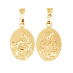 Złoty medalik pr. 585 - Matka Boża Szkaplerzna Szkaplerz ZM304