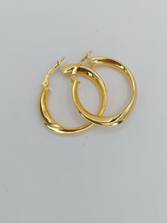 Kolczyki srebrne pr. 925 pozłacane KPS27