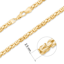 Złoty Łańcuch pr. 585 Królewski szer. 2,5 mm ZL040