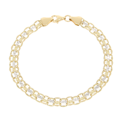 Złota bransoletka damska ozdobny splot złoto pr.585 ZBD005