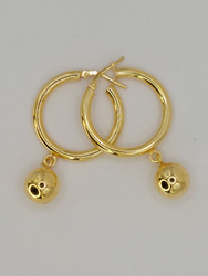 Kolczyki srebrne pr. 925 pozłacane KPS08