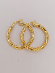 Kolczyki srebrne pr. 925 pozłacane KPS15