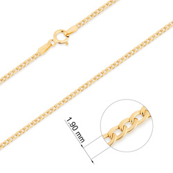 Złoty Łańcuszek pr. 585 Pancerka szer. 1,9 mm ZL034